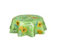 Toilinux.com Nappe en Toile cirée Ronde Gap - Diam. 150 cm - Vert