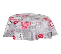 Toilinux.com Nappe en Toile cirée Ronde Motif Cuisine Miam - Diam. 150 cm
