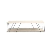 Toilinux - Table basse contemporaine effet travertin - Beige G