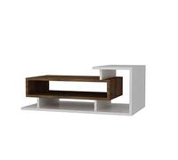 Toilinux.com Table Basse Design scandinave Spring - L. 90 x H. 35 cm - Blanc