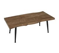 Toilinux.com Table Basse Forest en métal et MDF - Noir et Marron