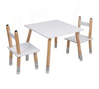 Toilinux.com Table pour Enfant avec 2 chaises Crayons en MDF