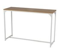 Toilinux - Console Casa Blanca en panneaux de particules et Métal - L.120 cm x H.79 cm - Beige et Blanc - Casa Blanca Beige G