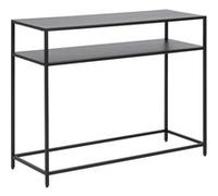Toilinux - Console d'entrée 2 niveaux en métal - L.100 cm x H. 79 cm - Noir - Joy Noir G