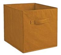 Toilinux - Cube de rangement pliable en tissu avec poignée - 30 x 30 x 30 cm - Ambre Autre