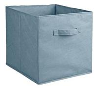 Toilinux - Cube de rangement pliable en tissu avec poignée - 30 x 30 x 30 cm - Bleu clair Bleu