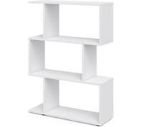 Toilinux - Etagère bibliothèque 3 Niveaux en MDF - L.70xH.97 cm - Blanc - Aaron Blanc G