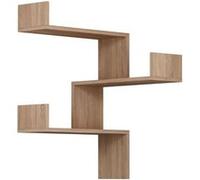 Toilinux - Etagère d'angle graphique en bois - Marron G