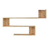 Toilinux - Etagère murale 3 tablettes Oscillia en bois - Beige - Oscillia Beige G