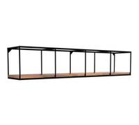 Etagère murale design industriel Miray - L. 120 x H. 30 cm - Noir