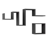 Toilinux - Etagère murale graphiques L.116 cm - Gris Foncé - Follow Gris foncé G