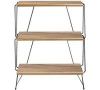 Toilinux - Etagère ouverte design industriel en bois et métal - Marron G