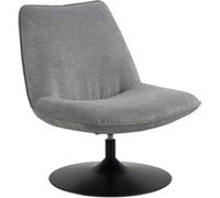 Toilinux - Fauteuil rembourré au style vintage - Gris et Noir - Manie Gris G