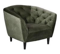 Toilinux - Fauteuil Ria en velours - 1 place - Vert forêt - Ria Vert G