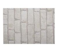 Toilinux - Lot 2x Adhésif décoratif pour meuble Brique - 200 x 45 cm - Blanc - Brique