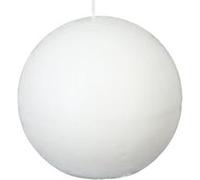 Toilinux - Lot 2x Bougie boule Rustic - Diam. 10 cm - Blanc Blanc