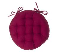 Toilinux - Lot 2x Galette de chaise ronde Alix - Diam. 38 cm - Rouge