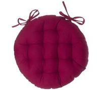 - Lot 2x Galette de chaise ronde Alix - Diam. 38 cm - Rouge
