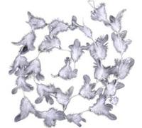 - Lot 2x Guirlande de Noël Plumes et Perles - 2 m