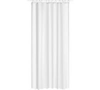 Toilinux - Lot 2x Rideau de douche Eva - 180 x 200 cm - Blanc Blanc