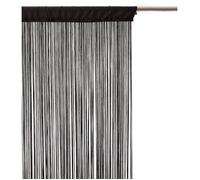 Toilinux - Lot 2x Rideau fils - 90 x 200 cm - Noir