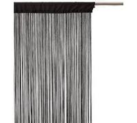 Toilinux - Lot 2x Rideau fils - 90 x 200 cm - Noir Noir G
