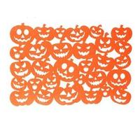 Toilinux - Lot 6x Décoration d'Halloween - Set de table citrouille - Orange Orange G