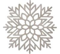 - Lot 6x Set de table de Noël design Flocon - Diam. 42 cm - Argent - La maison des couleurs