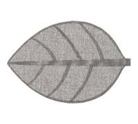 Toilinux - Lot 6x Set de table Feuille - 50 x 33 cm - Gris Gris G