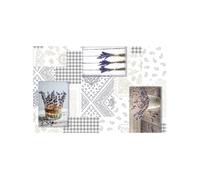 CPM - Lot 6x Set de table provençale Tradilav - L. 43 x l. 28 cm - Blanc - Tradilav