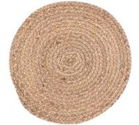 Nappe de table The Home Deco Factory - Lot 6x Set de table tressé Bord de mer - Diam. 38 cm - Beige - Bord de mer