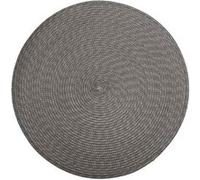 - Lot 6x Set de table Tressé Rond - Diam. 38 cm - Gris