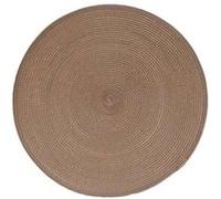 - Lot 6x Set de table Tressé Rond - Diam. 38 cm - Taupe