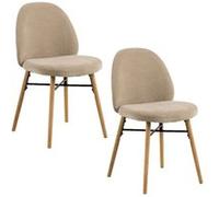 - Lot de 2 chaises CLARA - Beige - Clara