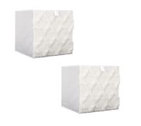 Toilinux - Lot de 2 cubes de rangement pliables avec tissu texturé - 30 x 30 cm - Beige