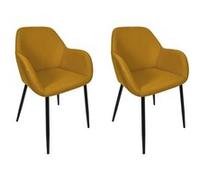 Toilinux - Lot de 2 fauteuils ATOME - Jaune - Atome G