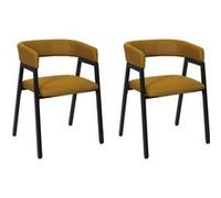 Toilinux - Lot de 2 fauteuils design ATOME - Jaune - Atome G
