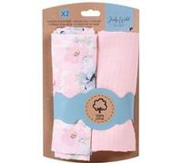 Toilinux - Lot de 2 langes pour enfant - 90 x 70 cm - modèle Fleurs - Judy wild Rose