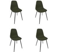 Toilinux - Lot de 4 chaises ATOME - Kaki - Atome G