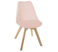 Toilinux - Lot de 4 Chaises design scandinave Baya - Rose poudré