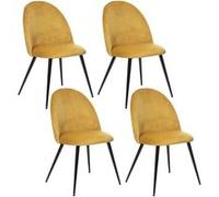 - Lot de 4 Chaises Slano - Jaune ocre - Slano