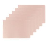 Toilinux - Lot de 6 sets de table CHARLY - 49 x 33 cm - Rose - Charly Rose