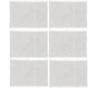 Toilinux - Lot de 6 Sets de table Maha en coton - Longueur 45 cm x Largeur 30 cm - Blanc - Maha Blanc G