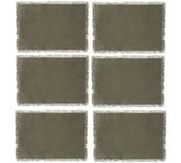 - Lot de 6 Sets de table Maha en coton - Longueur 45 cm x Largeur 30 cm - Vert Kaki - Maha