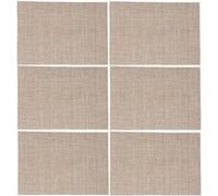 Toilinux - Lot de 6 Sets de table rectangulaire Maoli - 50 x 30 cm - Beige - Maoli Beige G