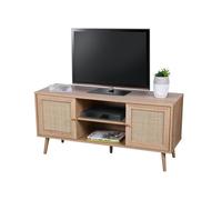 - Meuble TV Bali en cannage et panneaux de particules - 2 portes - Bali