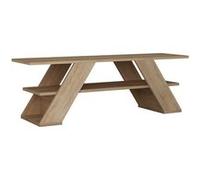 - Meuble TV design Farfalla - L. 120 x H. 40 cm - Marron chêne - Farfalla
