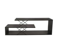 Toilinux - Meuble TV en bois MATHIS - Gris anthracite - MATHIS G