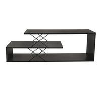 Toilinux - Meuble TV en bois MATHIS - Gris anthracite - MATHIS