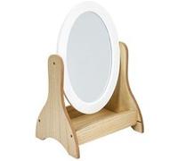 Toilinux - Miroir inclinable Bella pour coiffeuse - Blanc et Beige - Bella Beige